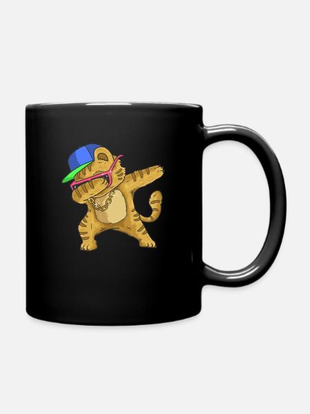 Katze - Tasse einfarbig - Schwarz