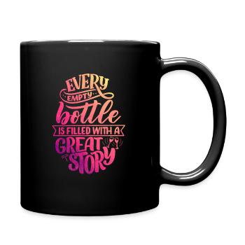 Wein - Tasse einfarbig - Schwarz - Rechts