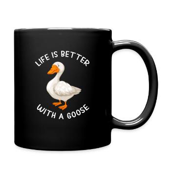 Gans Gänse Gans Shirt Lustige Gans Geschenkidee - Tasse einfarbig - Schwarz - Rechts