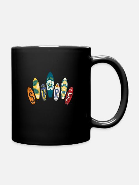 Surfs surfs surfing surf surf - Mug uni - noir