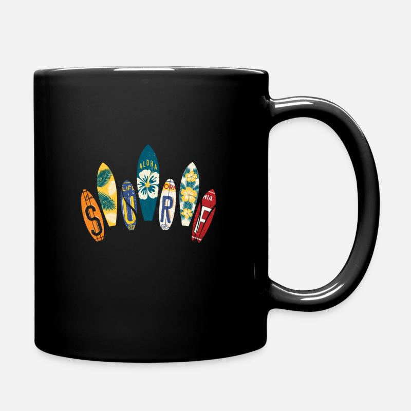 Surfs surfs surfing surf surf - Mug uni - noir