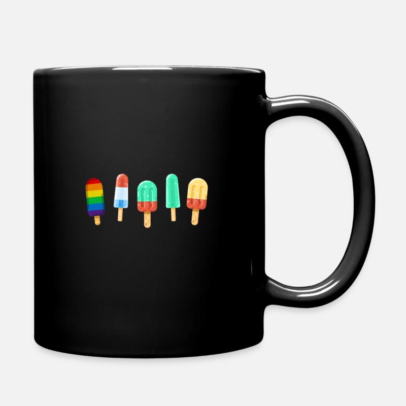 Gay Regenbogen Eis Gay Pride Homosexuel - Tasse einfarbig - Schwarz