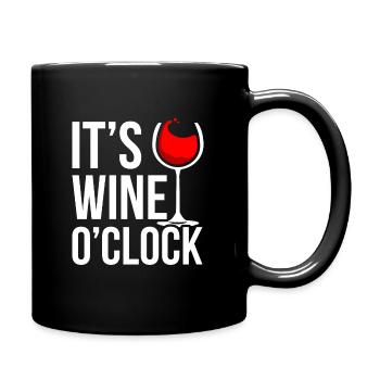 Wein - Tasse einfarbig - Schwarz - Rechts