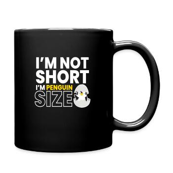 Im Not Short Pingouin Oiseau - Mug uni - noir - Droite