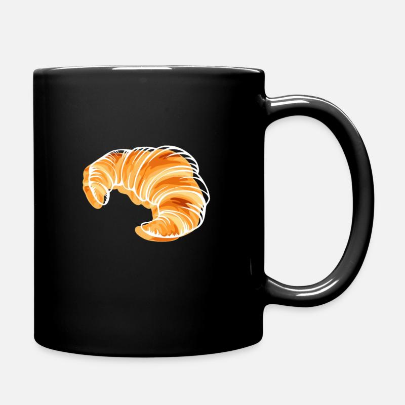 Croissant Frankreich Reisen Eiffelturm - Tasse einfarbig - Schwarz