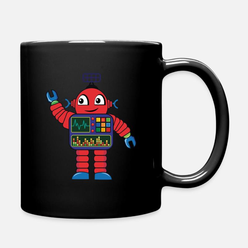 Petit robot rouge - Mug uni - noir