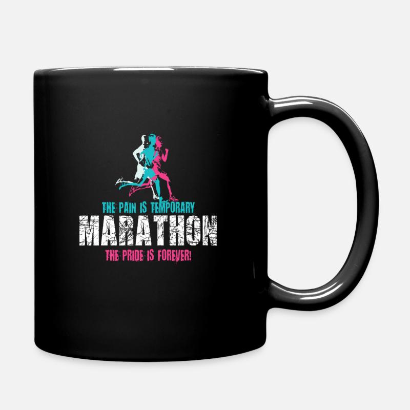 The Pain Is Temporary Marathon Coureur - Mug uni - noir