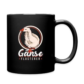 Gans - Tasse einfarbig - Schwarz - Rechts