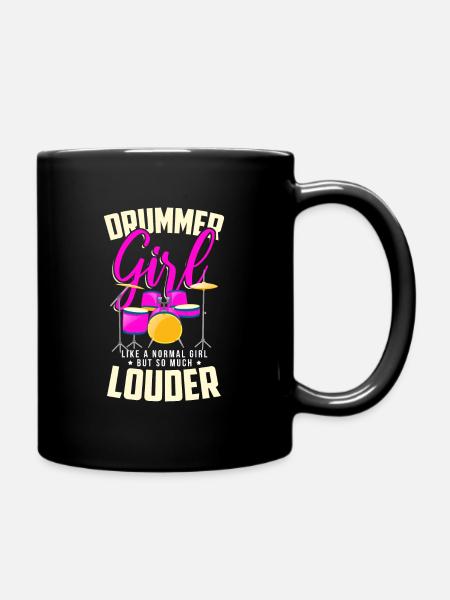 Drums Drummer Drummer Gift - Full Colour Mug - black