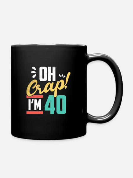 40th birthday - Full Colour Mug - black