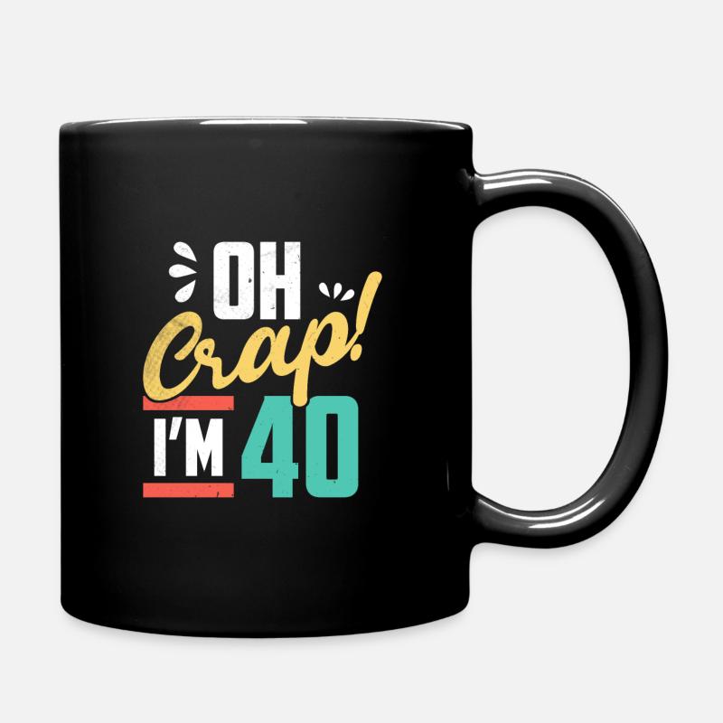 40th birthday - Full Colour Mug - black
