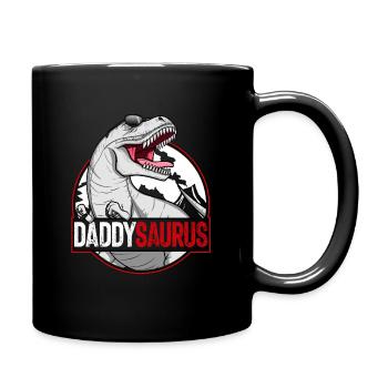 Daddy Saurus T-Rex Matching Family Dinosaurier Dad - Tasse einfarbig - Schwarz - Rechts