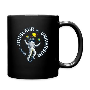 Astronaut ist bester Jongleur im Universum - Tasse einfarbig - Schwarz - Rechts