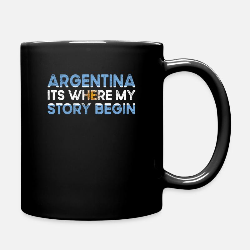 Argentinien - Tasse einfarbig - Schwarz