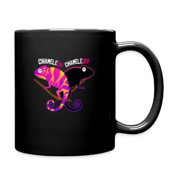 Caméléon Chameleoff Reptil lézard - Mug uni - noir - Droite