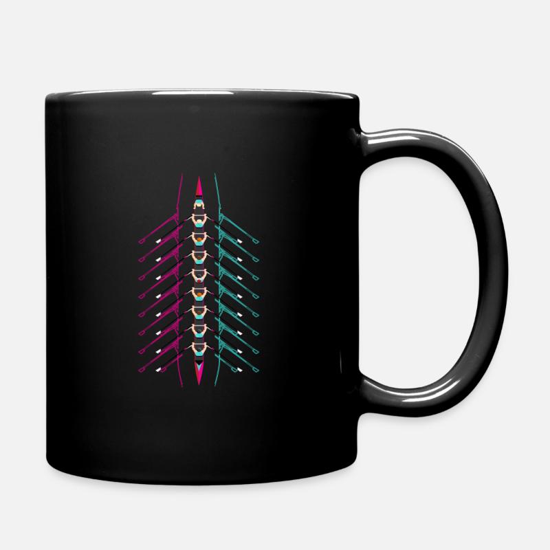 Ruderboot Ruder Ruderer Rudersport - Tasse einfarbig - Schwarz
