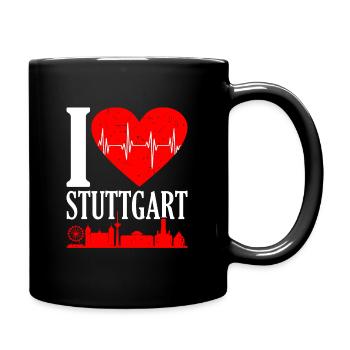 Stuttgart - Tasse einfarbig - Schwarz - Rechts