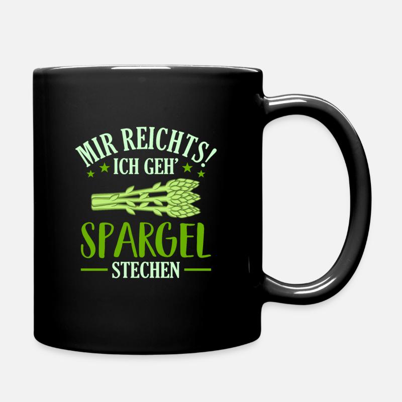 Spargel - Tasse einfarbig - Schwarz