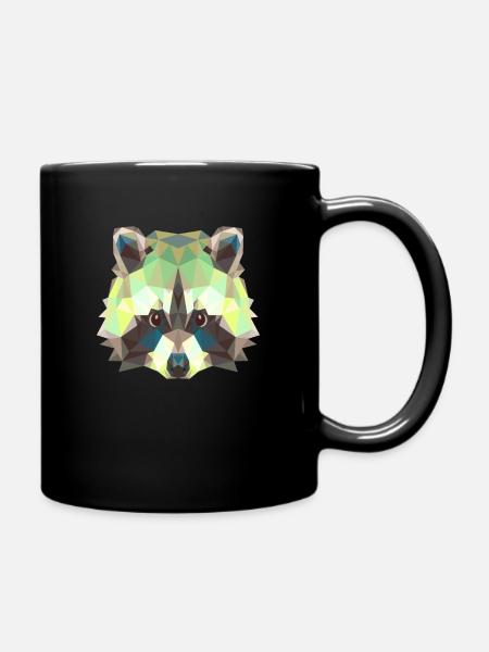 Raccoon - Full Colour Mug - black
