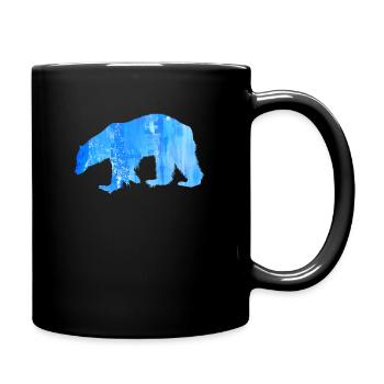 Polar bear - Full Colour Mug - black - Right