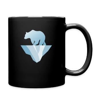 Polar bear - Full Colour Mug - black - Right