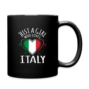 Italy - Full Colour Mug - black - Right