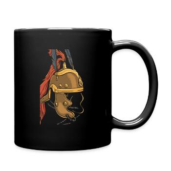 Gladiatoren Helm - Tasse einfarbig - Schwarz - Rechts