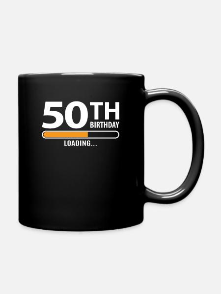 50th birthday - Full Colour Mug - black
