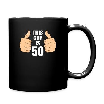 50e anniversaire - Mug uni - noir - Droite
