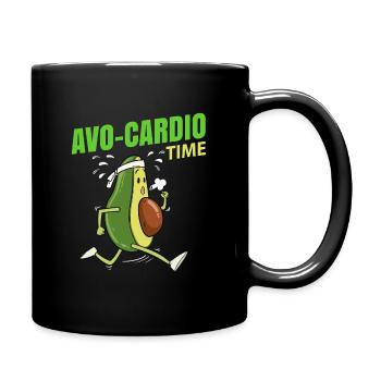 Avocado Running Funny Gift - Full Colour Mug - black - Right