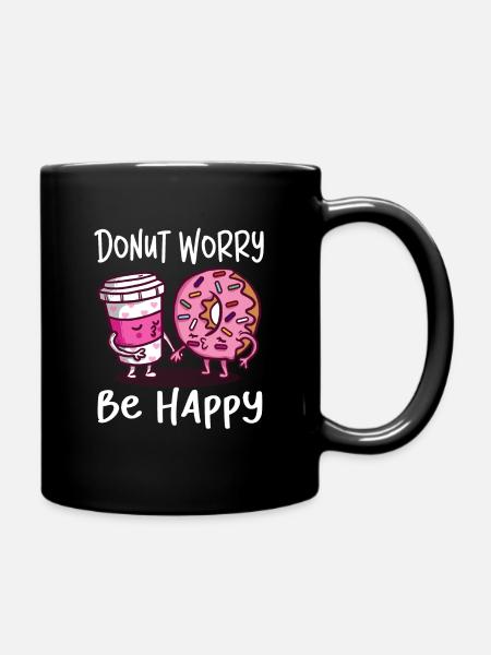 Donut Coffee Cadeau drôle Amis - Mug uni - noir
