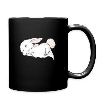 Süß Hasen Kaninchen Tier Häschen Ostern - Tasse einfarbig - Schwarz - Rechts