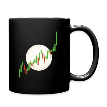 Candlestick Chart Krypto Coin to the Moon Bourse - Mug uni - noir - Droite