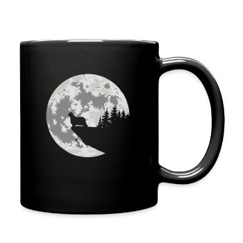 Splash Bearded Collie Hund - Tasse einfarbig - Schwarz - Rechts