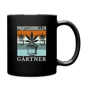 Professioneller Gärtner Weed Design - Tasse einfarbig - Schwarz - Rechts