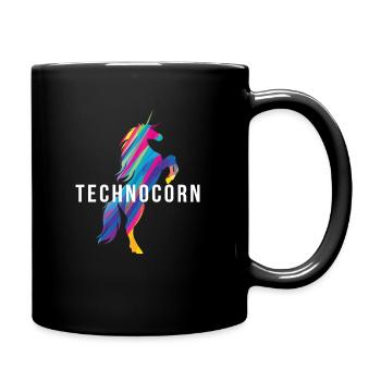 Technocorn Repeat Festival EDM Music - Full Colour Mug - black - Right