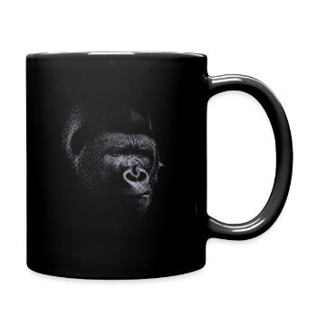 Gorille gris - Mug uni - noir - Droite