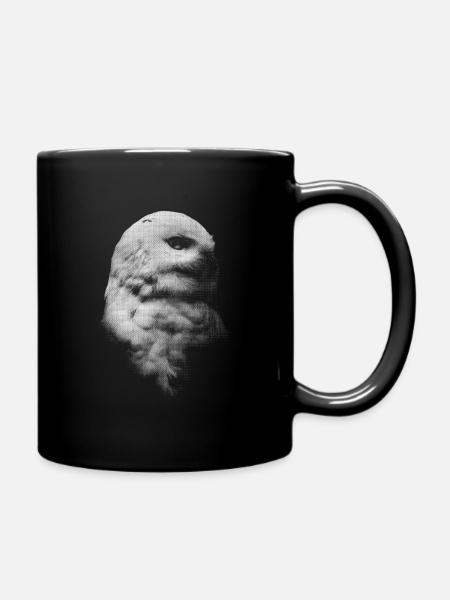 Hibou blanc - Mug uni - noir