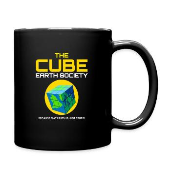 The Cube Earth Society Flat Earth Planet - Full Colour Mug - black - Right