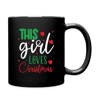 This Girl Loves Christmas - Cette fille aime Noël - Mug uni - noir - Droite