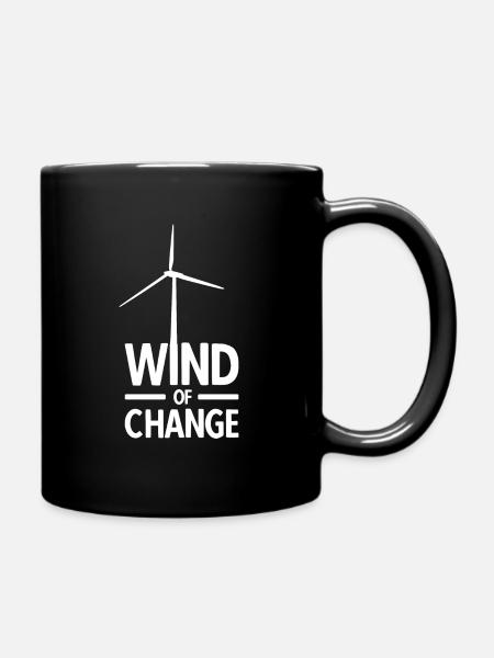 Windenergie Windkraft Klima Windrad - Tasse einfarbig - Schwarz