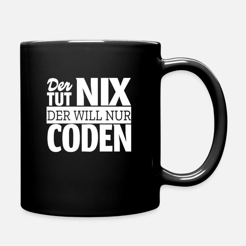 Coden Informatiker Computer Beruf Coder Outfit - Tasse einfarbig - Schwarz