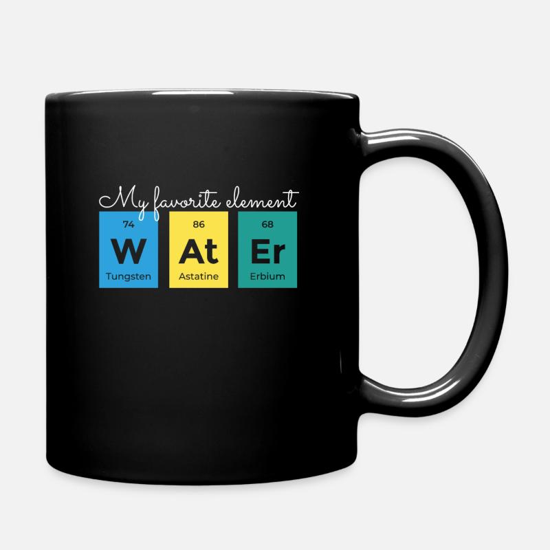 Chemie Wasser Element Periodensystem - Tasse einfarbig - Schwarz
