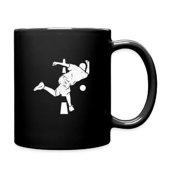Vintage Bosseln Spruch Klootschiessen Boßeln Sport - Tasse einfarbig - Schwarz - Rechts
