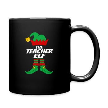 The Teacher Elf Lehrer Ugly Christmas Design - Full Colour Mug - black - Right