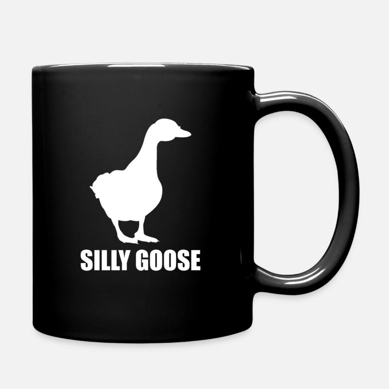 Silly Goose Alberne Gans Humor - Full Colour Mug - black