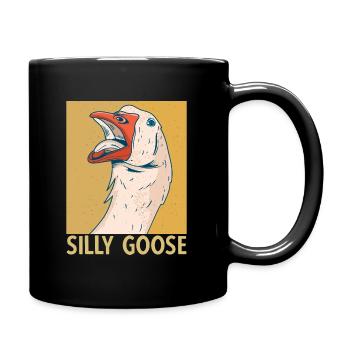 Silly Goose Alberne Gans Humor - Tasse einfarbig - Schwarz - Rechts