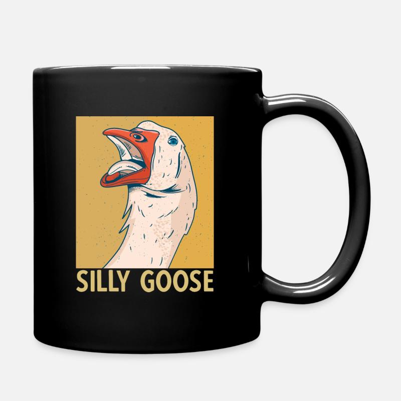 Silly Goose Alberne Gans Humor - Tasse einfarbig - Schwarz