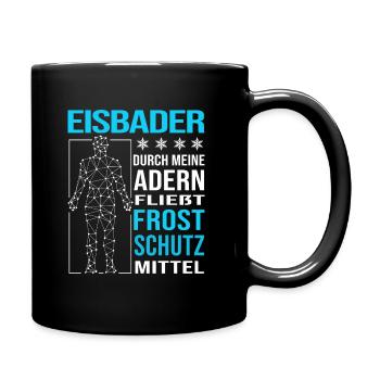 eisbader winterbader winterschwimmer kalt extrem - Tasse einfarbig - Schwarz - Rechts