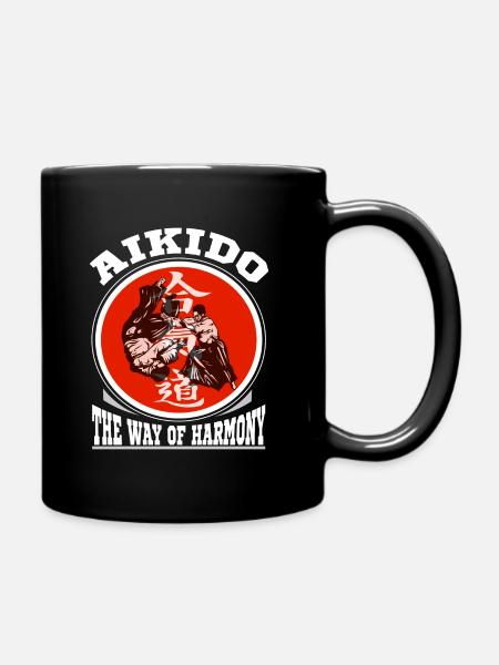 Arts Martiaux d’Aïkido - le T-Shirt Way of Harmony - Mug uni - noir